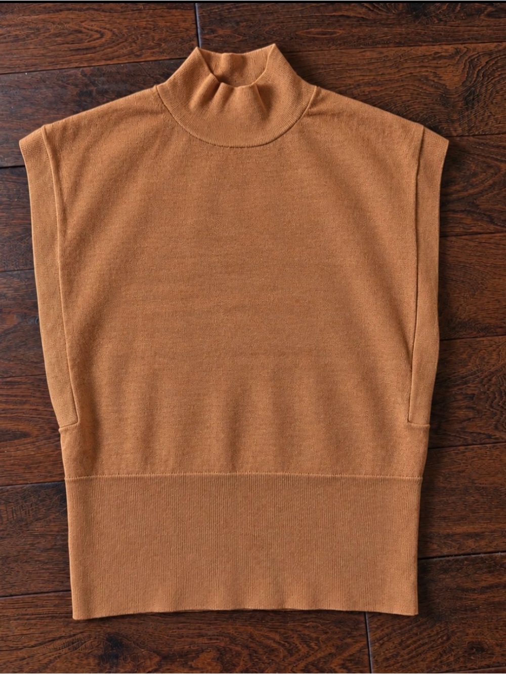 Banana Republic Camel Sleeveless Mock Neck Sweater Vest
